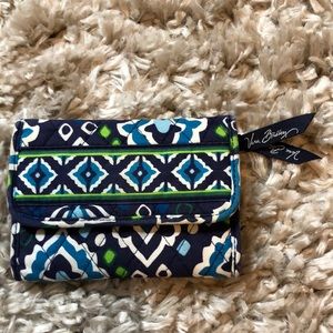 Vera Bradley Gently Used Ink Blue Euro Wallet